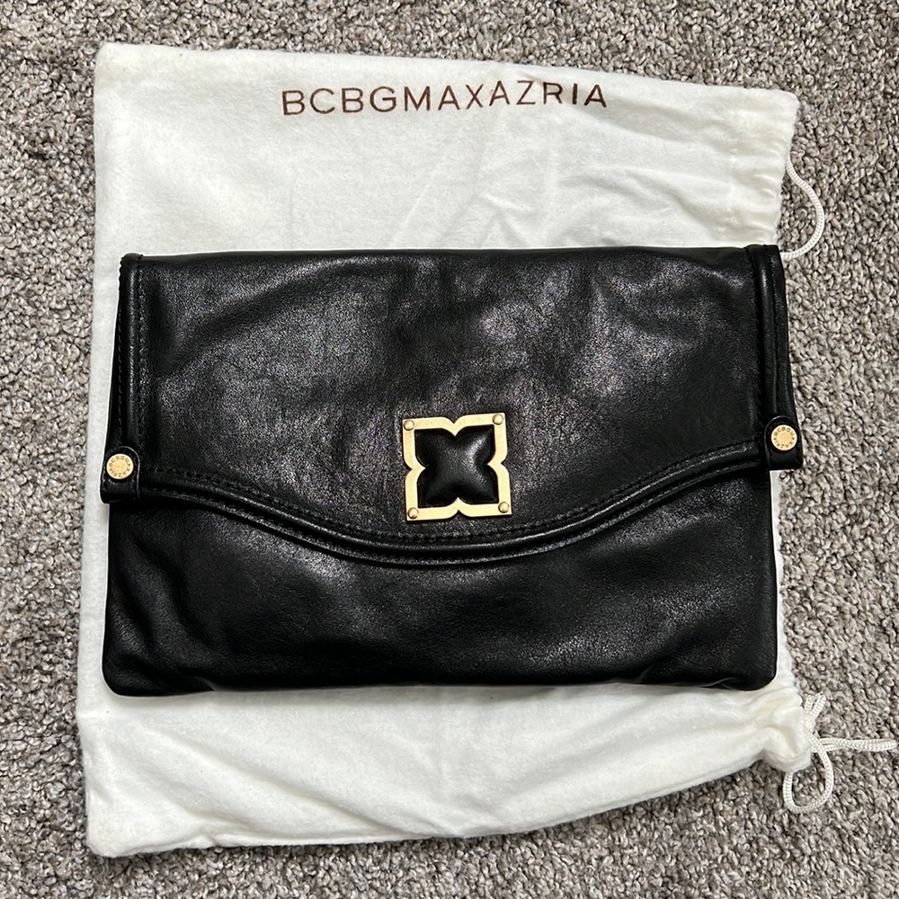 BCBG Max Azria black clutch